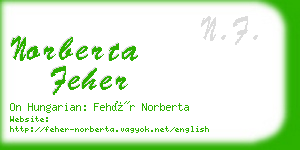norberta feher business card